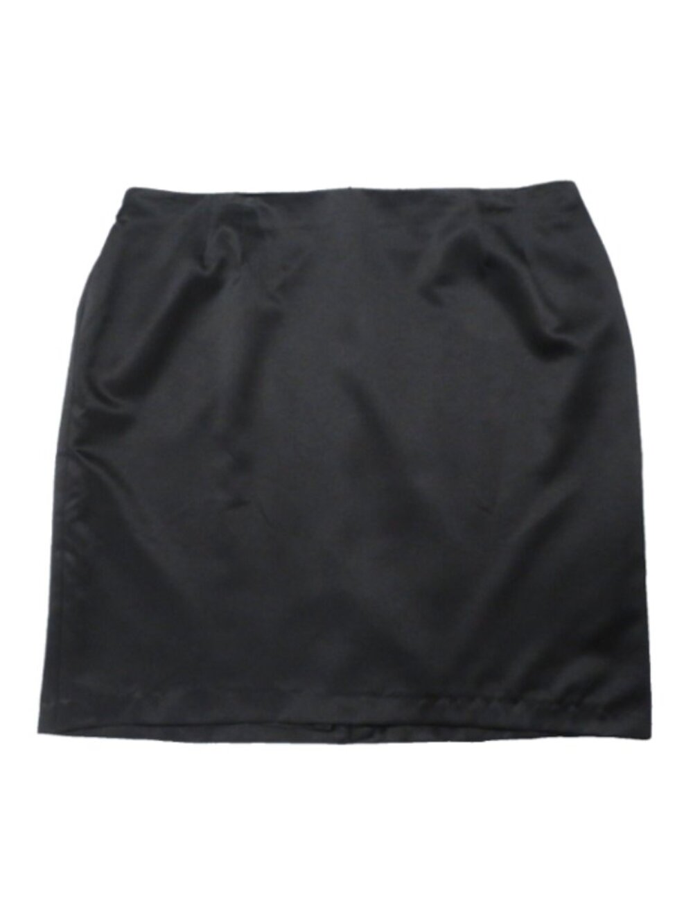 Alex Evenings Satin Pencil Skirt 24W Black Solid